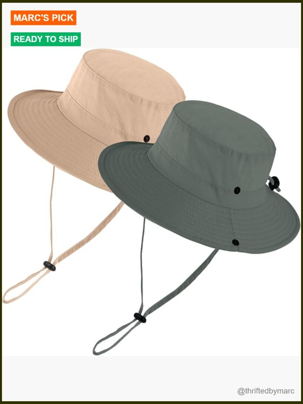 Wide Brim Sun Hat for Kids UPF 50+ Protection Bucket Hat 2 Pack